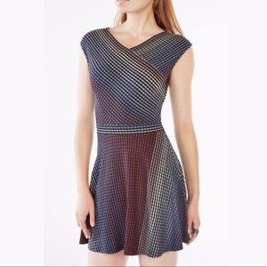 BCBGMAXAZRIA Jasmyne Striped Knit Jacquard Dress